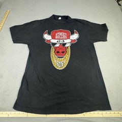 Street Bullies Shirt Mens 2XL Black Bull 23 Graphic Hip Hop Basketball Tee Retro