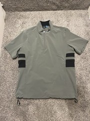 J Lindeberg Golf Performance 1/4 Zip Short Sleeve Sz L Gray Stretch