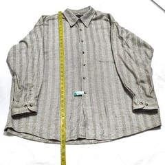 VINTAGE Horst Dusseldorf Flannel Stripes Regular Fit Button Down Shirt Mens XL