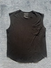 Assembly New York Sleeveless Black Cotton Shirt Size Medium