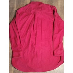 Woolrich Mens Button Down Corduroy Shirt Long Sleeve Claret Red Casual