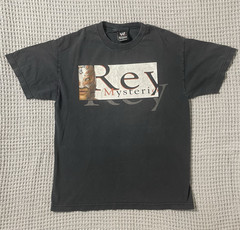 Vintage Rey Mysterio Shirt Many Faces Size Large Color Black WWE