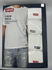 Levi’s Mens Undershirts 4 Pack Mens Lightweight T Shirt Crew Neck Undershirt