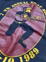 VTG SWAT Team Round Up T Shirt (XL fits M) Military Army Biker Grunge 80s Single