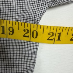 ETON Men Dress Shirt 15.5 Slim Fit Twill Cotton Micro Check Patterned Navy White