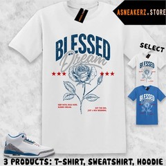 Shirt To Match AJ 3 True Blue 2026 Sneaker Matching Tee Blessed Dream T-Shirt