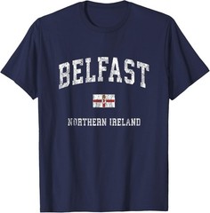Belfast Northern Ireland Vintage Athletic Sports Design T-Shirt