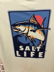 Green Salt Life long sleeve T-shirt size small long sleeve. 88/12 poly/spandex.