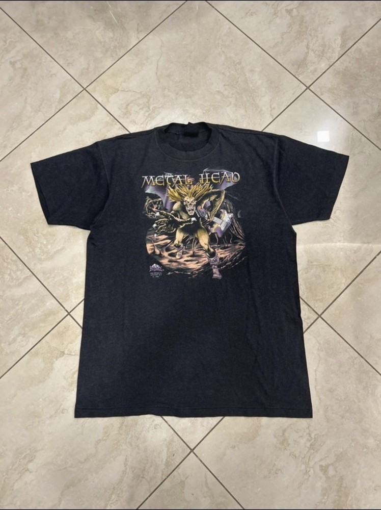 Vintage Metal Head 1989 Single Stich Emblem 3D T-Shirt Condition 9.9/10 XL
