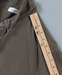 Assembly Label Mens Small Corduroy Button Front Shirt Brown Taupe Long Sleeve