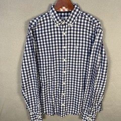Johnnie-O Hangin’ Out Shirt Mens Large Blue Gingham Check Button Down Tweener
