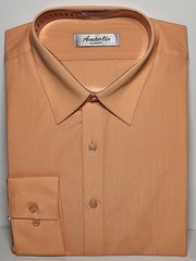 Amanti Men’s Dress Shirt Peach Color Slim Fit New