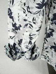 Mens Suslo Couture Shirt White Black Floral Prints Slim Fit Button Front