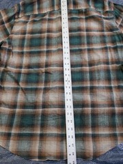 Pendleton Mason Plaid Button Front Shirt Men’s Large L Brown Green Long