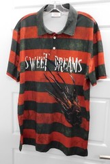 Arvihill Freddy Krueger Never Sleep Again Sweet Dreams Polo Shirt sz L