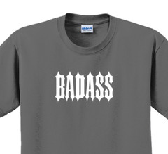 Badass T-Shirt Short Sleeve Graphic Tee Unisex apparel Text logo design