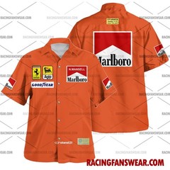 Nigel Mansell Formula One Racing 1989 Uniform Apparel Clothes Hawaiian Polo Shir