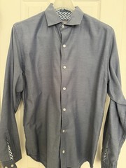 Ted Baker Men’s Blue Long Sleeve Shirt Blue Size Large