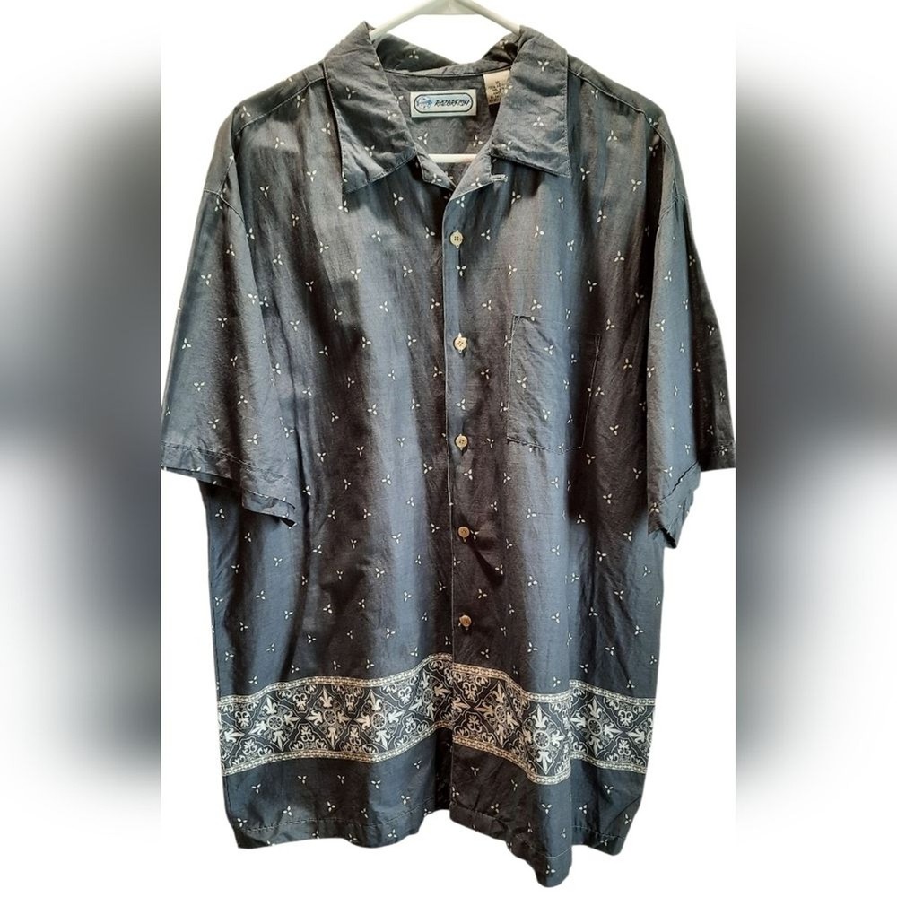 Razorfish Shirt Mens Gray XL Gray Button Down Beach Casual Classic Travel