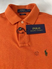 Polo Ralph Lauren Mens Slim Fit Mesh Polo Shirt Orange Size S New With Tags⁠