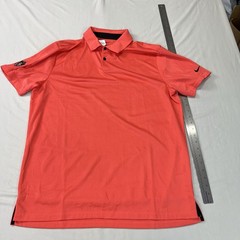 Nike Polo Shirt Mens Large Orange Camo Eau Claire Country Club Dri Fit NWT