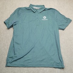 Travis Mathew Polo Shirt Prestige 77 ‘The Ten Year’ Adult XL Indigo Spruce Green