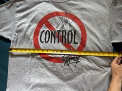 Vintage Eddie Money Shirt Mens XL Gray No Control Autographed Signed Y2K 2000s