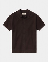 Normal Brand Breezeknit Button Up Size XL Dark Brown