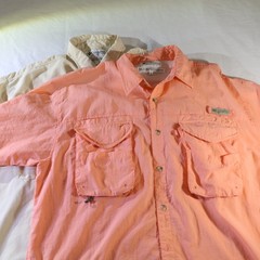 Columbia PFG Shirt Set of Three (2) * Large L Men’s * G * Mssing 1 Button Each