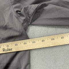Poncho Shirt Mens Large Regular Fit Gray Tripetail Magnetic Pocket Button Casual