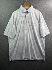Collars & Co White Pebble Beach 5 Diamond Dress Collar Polo 2XL Relaxed NEW