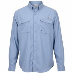 Columbia PFG Bahama II Fishing Shirt Mens XL Blue Long Sleeve Nylon FL7314