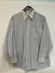 Vintage Christian Dior Monsieur Striped Dress Shirt Mens 17 32-33 Made In USA