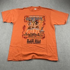 VTG “Cowboy Round-Up” Single Stitch T-Shirt Sz XL Hottie Cowgirls Black Hill, SD