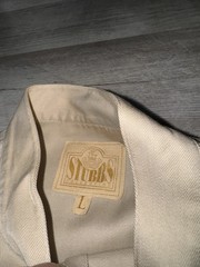 Vintage 90s Stubbs Collection Large Beige Western Shirt Buffalo Nickel Buttons