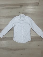 ZARA Men’s Slim Fit White Cotton Dress Shirt S 32/33 Spread Collar Button