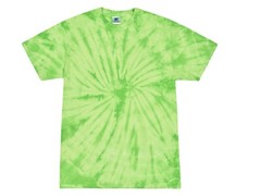 Tie Dye T-Shirts Lime Green Kid&Adult S M L XL 2XL 3XL 4XL 5XL Cotton Colortone