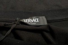 Versace Men’s Strass Logo Embroidered Crewneck Short Sleeve T-Shirt US 2XL IT 56