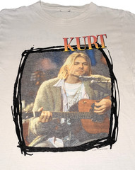 VINTAGE 90s NIRVANA KURT COBAIN UNPLUGGED MEMORIAL T SHIRT END OF MUSIC MTV REAL