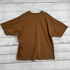 New Optimist Pocket T-Shirt Mens Size 4 Brown Recycled Organic Cotton Boxy Fit