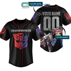 Transformers Autobot The Heroes Personalized Baseball Jersey With Sewn Trim