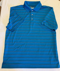 PGA Tour Men’s Polo Shirt – Blue – Size L – 97% Polyester – Very Good Condition!