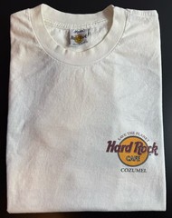 Vintage 90’s Hard Rock Cafe Shirt Mens Large White Cozumel “Save The Reefs”
