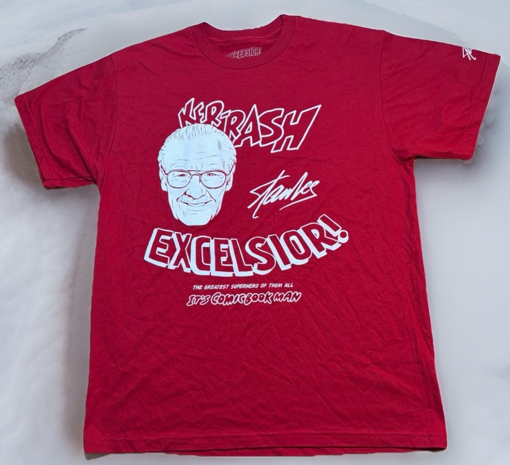 Marvel Comics Stan Lee Excelsior T-Shirt NEW Comic Book Man Large Ker-Rash