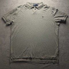 Vintage Polo Ralph Lauren Johnny Collar Rib Knit Polo Mens 2XL Beige Y2K Preppy