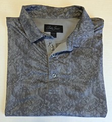 Bobby Jones Performance Collection Golf Polo Shirt Mens XL Floral Print AOP Gray