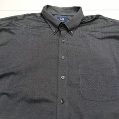 Cutter & Buck Easy Care Oxford Button Down Shirt Gray 4XT Big Tall Business
