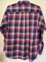Ariat Pro Series Shirt Mens S Blue Red Plaid Long Sleeve Button Down Flint