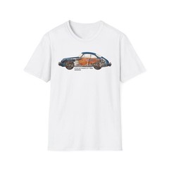 1962 Classic European Sports Car Cutaway Vintage REPRINT Graphic T-Shirt