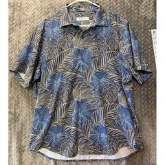 Tommy Bahama IslandZone Shirt XL Blue Tropical Floral Stretch Excellent (2135)